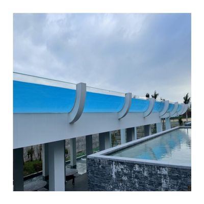 Εύκολη εγκατάσταση AUPOOL 50mm Διαυγές παχύ ακρυλικό γυάλινο φύλλο για εξατομικευμένο μέγεθος πισίνα