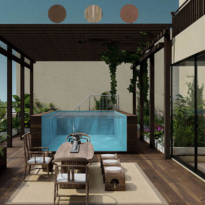 Ξενοδοχείο Prefab πισίνα με αντλία Fliter και αξεσουάρ εξωτερικά πάνω από το έδαφος