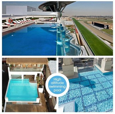 Υψηλή μετάδοση φωτός Villa πισίνα μοντέρνο σχεδιασμό εξωτερική πισίνα διαφάνεια 93%