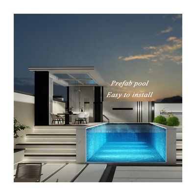 Διαφανής Custom Glass Wall Prefab πισίνα για πίσω κήπο Μονουλικές κατασκευαστές πισίνων