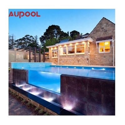 Ακρυλική πισίνα AUPOOL Κήπος Πυργική αυλή Ατελείωτο μακρύ κολύμπι Spa με κάλυψη και θέρμανση