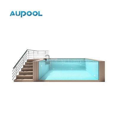 Οικογενειακή προκατασκευασμένη πισίνα με διαυγές παράθυρο με ακρυλικό πάνελ
