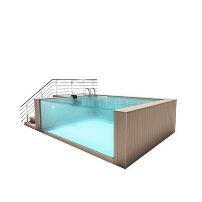 Ξενοδοχείο Backyard Fiberglass Infinity Pool με σχεδιασμό ακρυλικού γυαλιού και εξαιρετικά μεγάλο μέγεθος