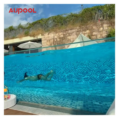 Προνομιακή πισίνα από γυαλί ίνες με κορφή μαυρίσματος προσαρμοσμένο μέγεθος και ανώτερη