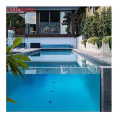 Υψηλή σκληρότητα επιφάνειας Ακρυλικό γυαλί πισίνα σε προκατασκευασμένο εμπορευματοκιβώτιο