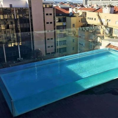 Πύργος πάχους παράθυρου πάνω από το έδαφος Ακρυλική πισίνα με υψηλή διαπερατότητα φωτός 93%